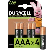 Duracell Аккумуляторы AAA HR03/DX2400 900mAh (блистер 4 шт.)