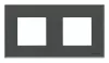 Abb NIE Рамка 2-постовая, 2-модульная, серия Zenit, стекло Графит