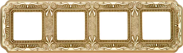 Рамка Fede Firenze на 4 поста, универсальная, bright gold