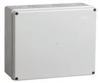 Коробка КМ41271 распаячная для о/п 240х195х90 мм IP44 (RAL7035, кабельные вводы 5 шт)