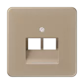 Крышка для сдвоенной телефонной и компьютерной розетки UAE; золотая бронза CD569-2UAGB Jung