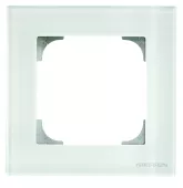 Abb NIE Рамка 1-постовая, серия SKY, цвет стекло белое