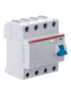Устройство защитного отключения (УЗО) ABB F200, 4 полюса, 100A, 100 mA, тип AC, электро-механическое, ширина 4 DIN-модуля