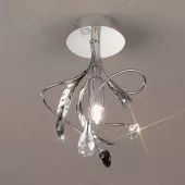 Kolarz Papagena светильник потолочный SW strass, прозрач, черные D 12см, H 19см, 1xG9, 25W, хром