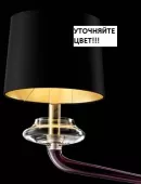 Barovier&Toso бра Saint Germain, абажур черный, внутри золотой, фиолетовое стекло, 20х24,5х32,5см, 1