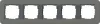 Рамка Gira E3 на 5 постов, универсальная, темно-серый/антрацит