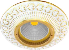 FEDE Светильник встраиваемый из латуни круглый  серия SAN SEBASTIAN цвет GOLD WHITE PATINA