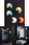 Pacman бра, аквамарин стекло, 14х14см, 1*40W G9, Vistosi
