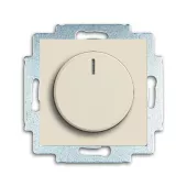 Светорегулятор поворотно-нажимной ABB Basic55 для ламп накаливания 230в, электронных и обмоточных трансформаторов 12в, без нейтрали, слоновая кость