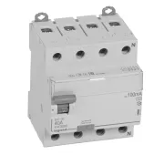 Устройство защитного отключения (УЗО) Legrand DX3, 4 полюса, 40A, 100 mA, тип A, электро-механическое, ширина 4 DIN-модуля