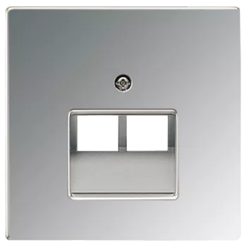 Крышка для сдвоенной телефонной и компютерной розетки  UAE; полированный хром GCR2969-2UA Jung