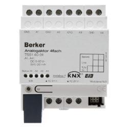 

Berker KNX - Аналоговое исполнительное устройство, 4канальное, цвет: светло-серый