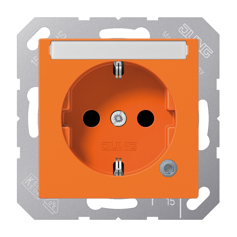 

SCHUKO розетка с полем для надписи 6x46 мм A1520BFNAKOO Jung, Оранжевый, A