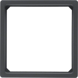 Berker Переходная рамка для центральной панели 50 x 50 мм, Q.1/Q.3, цвет: антрацитовый, бархатный лак