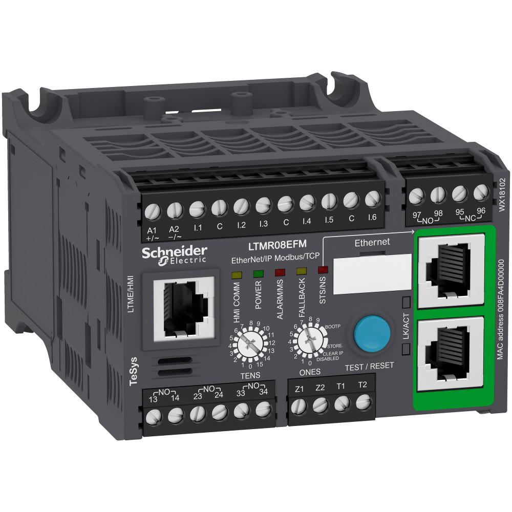 

SE Tesys T РЕЛ.TESYS T ETHERNET TCP/IP 0.4-8A 115-230VAC