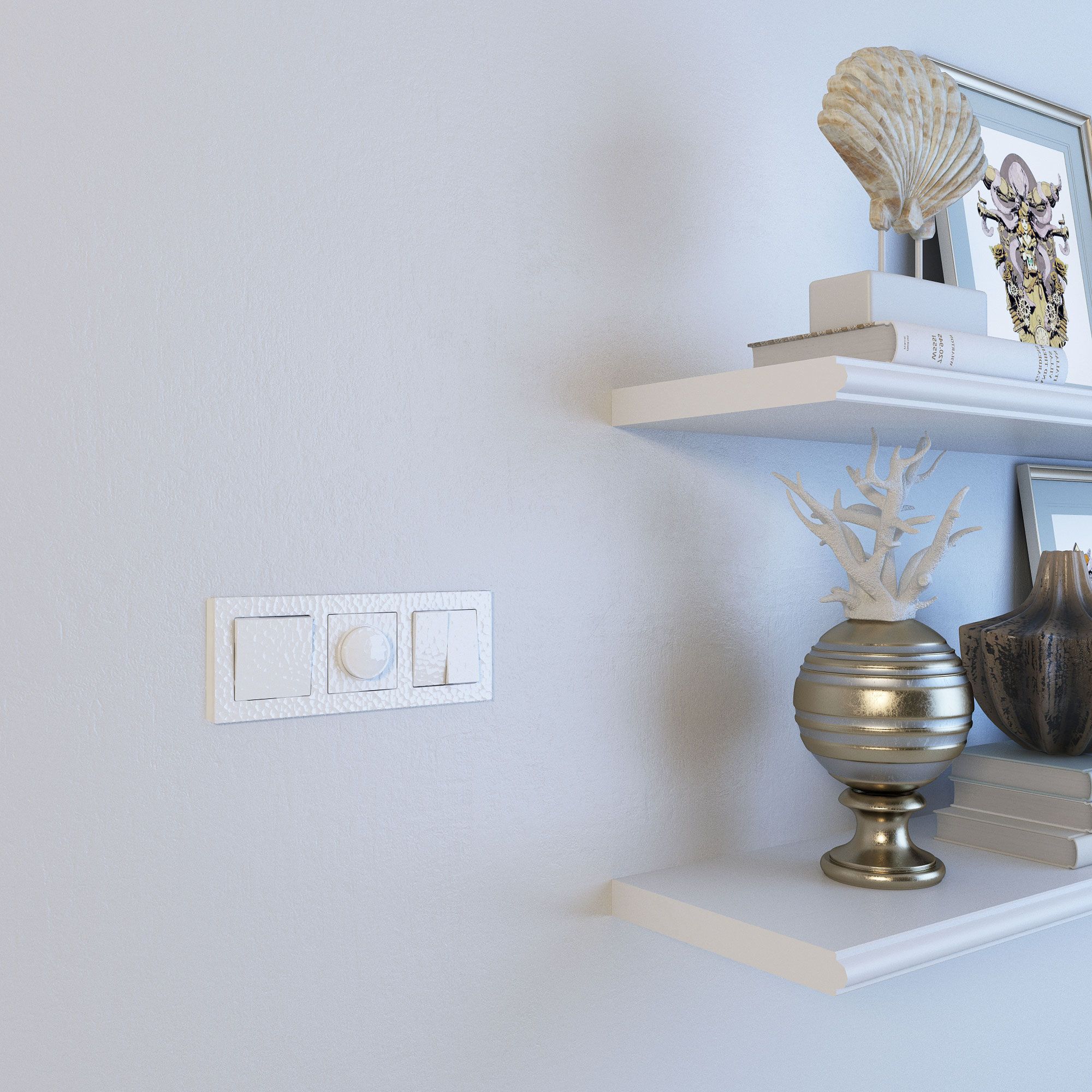 

Werkel Hammer белый Рамка на 3 поста, поликарбонат, Встраиваемые механизмы Hammer белые