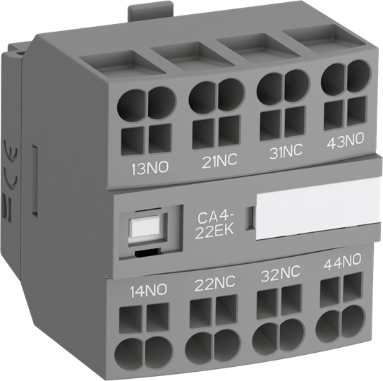 

ABB ENT Блок контактный CA4-22MK (2НО+2НЗ) фронтальный с втычными клеммами для контакторов AF09-AF16, ENT