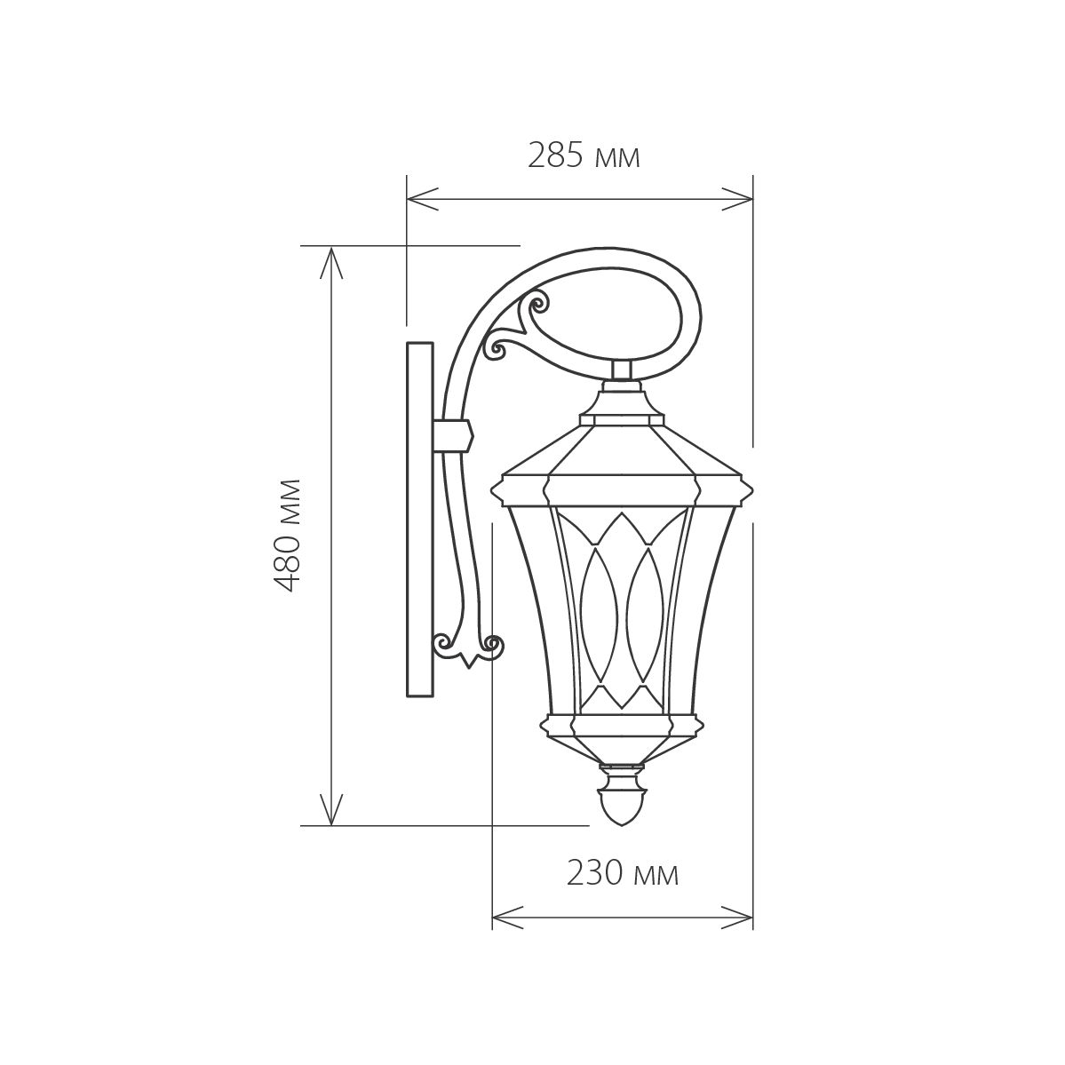 

Elstandard Virgo D капучино уличный настенный светильник GLXT-1450D, Virgo