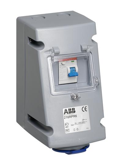 

Abb CEWE Розетка с УЗО 232RPR6, 32А, 2Р+Е, IP44, 6ч