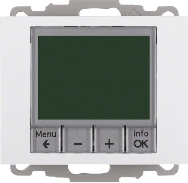 Терморегулятор для тёплого пола программируемый Berker K.1; K.5, белый глянцевый