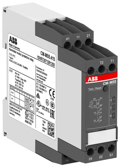 

Abb SST Термисторное реле защиты двигателя CM-MSS.21P с контролем КЗ, 24-240 В AC/DC, 1НО1НЗ, пружи