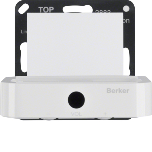 Док-станция для iPod/iPhone, с двумя динамиками Berker S.1, кремовый глянцевый