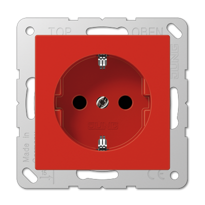 

Jung SCHUKO-розетка 16A 250V~; термопласт; красная, Красный, A