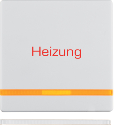 

Berker Клавиша с оранжевой линзой и оттиском «Heizung Notschalter», Q.1/Q.3, цвет: полярная белизна, с эффектом бархата