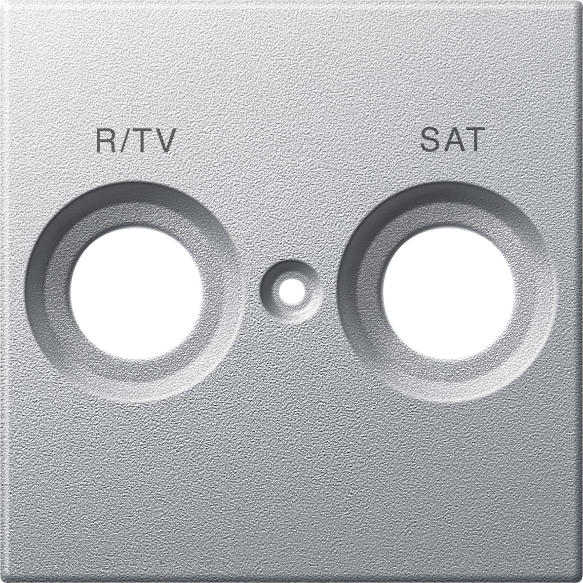 

Merten System M - M1/Atelier ЦЕНТ.ПЛАТА С МАРКИРОВКОЙ R/TV И SAT АЛ., Алюминий, System M