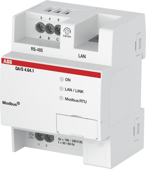 

ABB EIB QA/S4.64.1 Модуль анализа энергопотребления, Modbus, на 64 счетчика, EIB