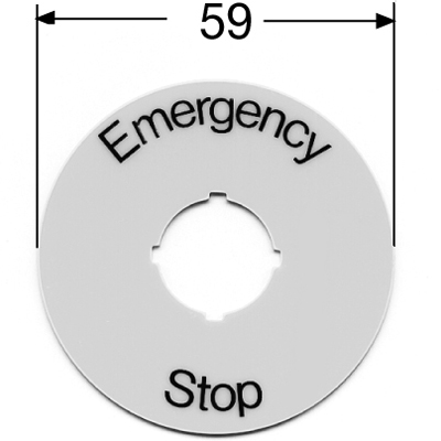 

Abb COS Шильдик круглый Emergency stop MA6-1026, Желтый