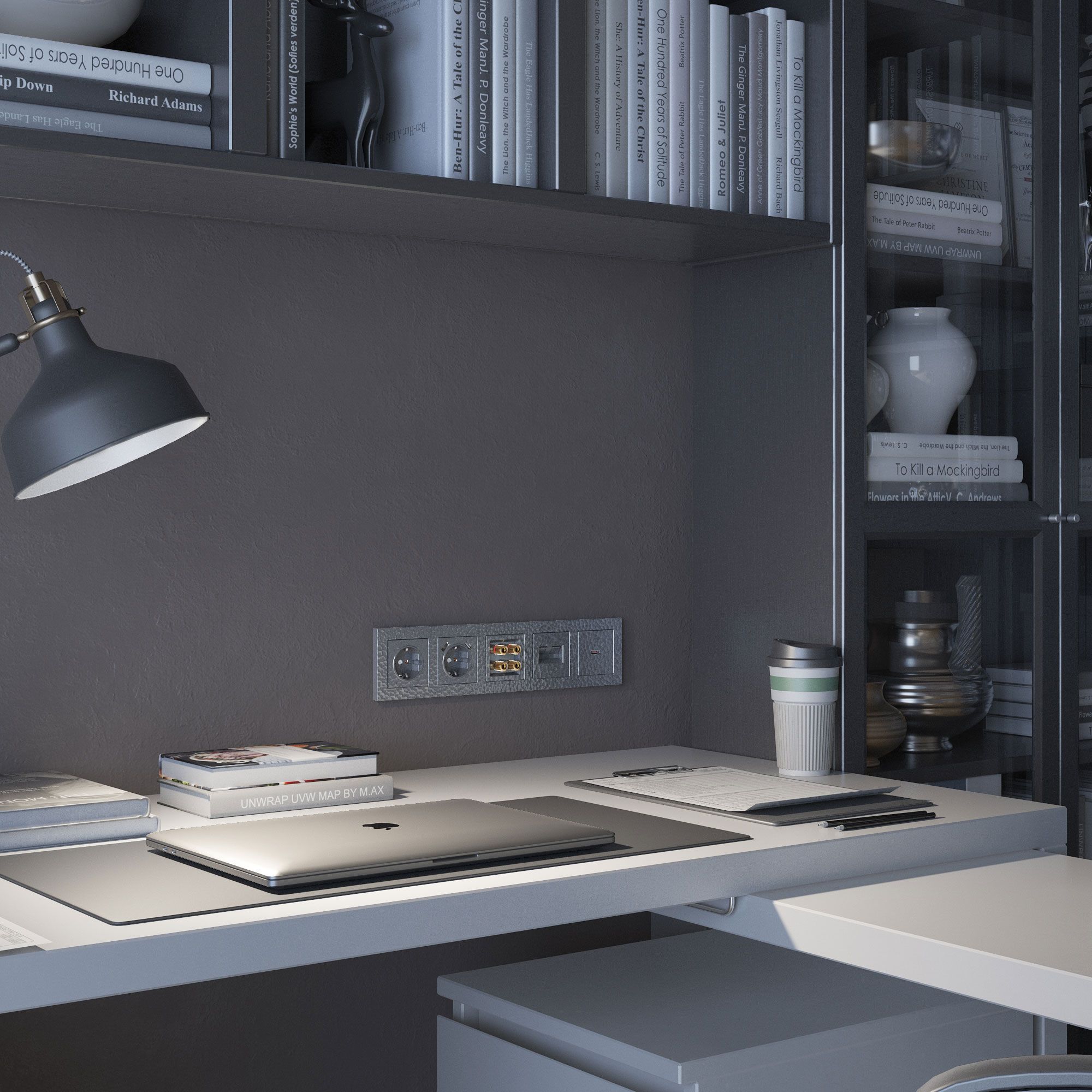 

Werkel Hammer серебряный Рамка на 5 постов, поликарбонат, Встраиваемые механизмы Hammer серебряные