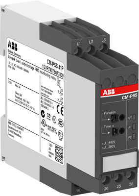 

Abb SST Реле контроля асимметрии фаз CM-PAS.31S с регул порог срабатывания 2- 25%, Uпит=Uизм=3х160-