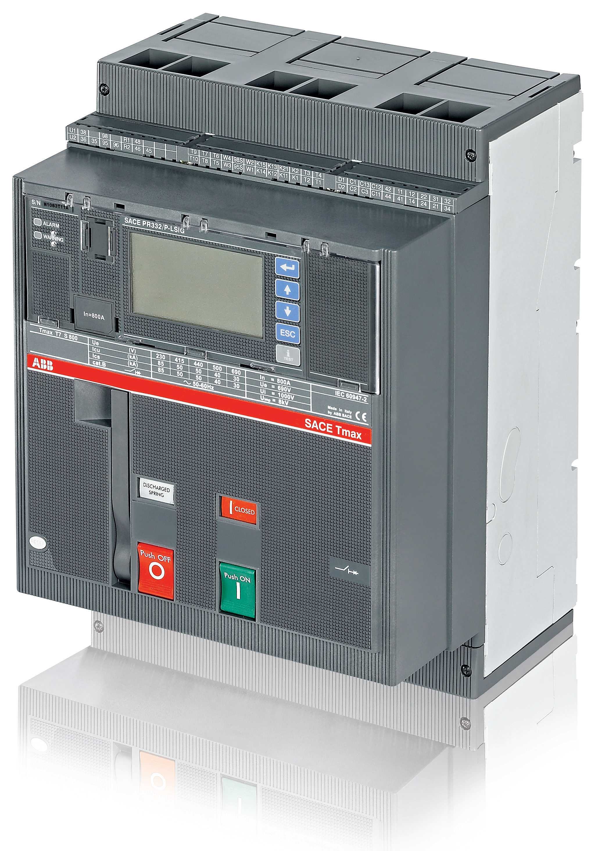 

Abb SACE P Выключатель автоматический T7S 1250 PR332/P LSIG In=1250A 3p F F M