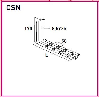 Cablofil Кронштейн Г-образный CSN 300 GS, длина 300 мм.