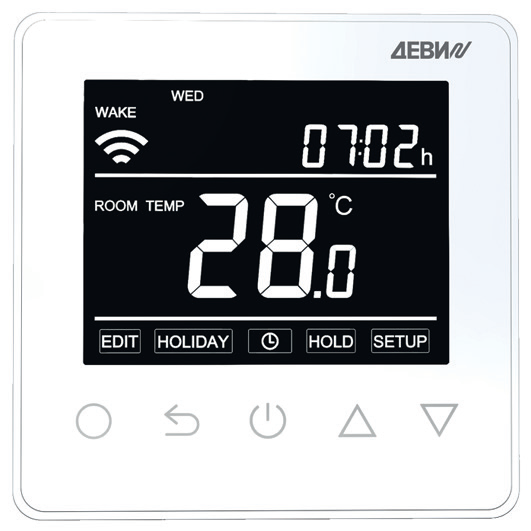 Терморегулятор ДЕВИ Prime Wi-Fi, с комбинацией датчиков, белый, 16А (моноблок)