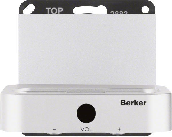 Док-станция для iPod/iPhone, с двумя динамиками Berker K.1; K.5, алюминий