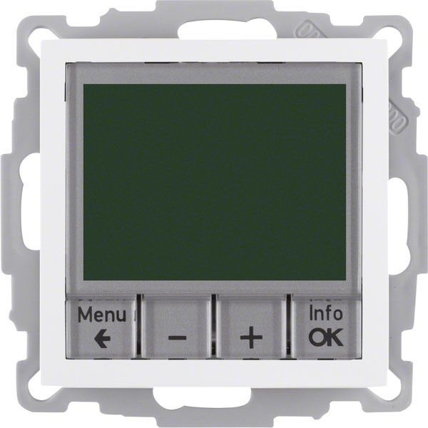 Терморегулятор для тёплого пола программируемый Berker S.1, белый глянцевый