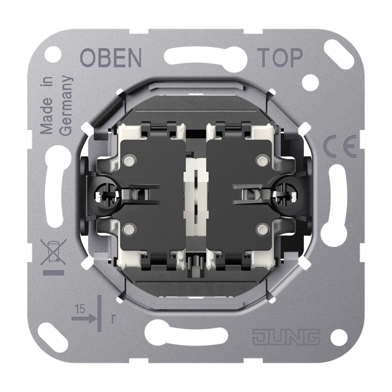 

Двухклавишный балансирный контрольный выключатель для серии LS1912, с лампами K505KOEU5 Jung
