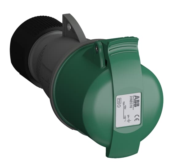 

ABB CEWE Розетка кабельная Easy&Safe 316EC10,16А,3P+E,IP44,10ч, CEWE