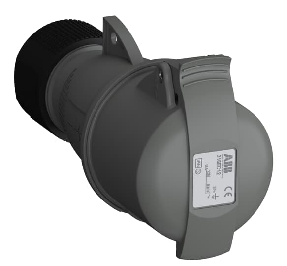 

ABB CEWE Розетка кабельная Easy&Safe 316EC12,16А,3P+E,IP44,12ч, CEWE