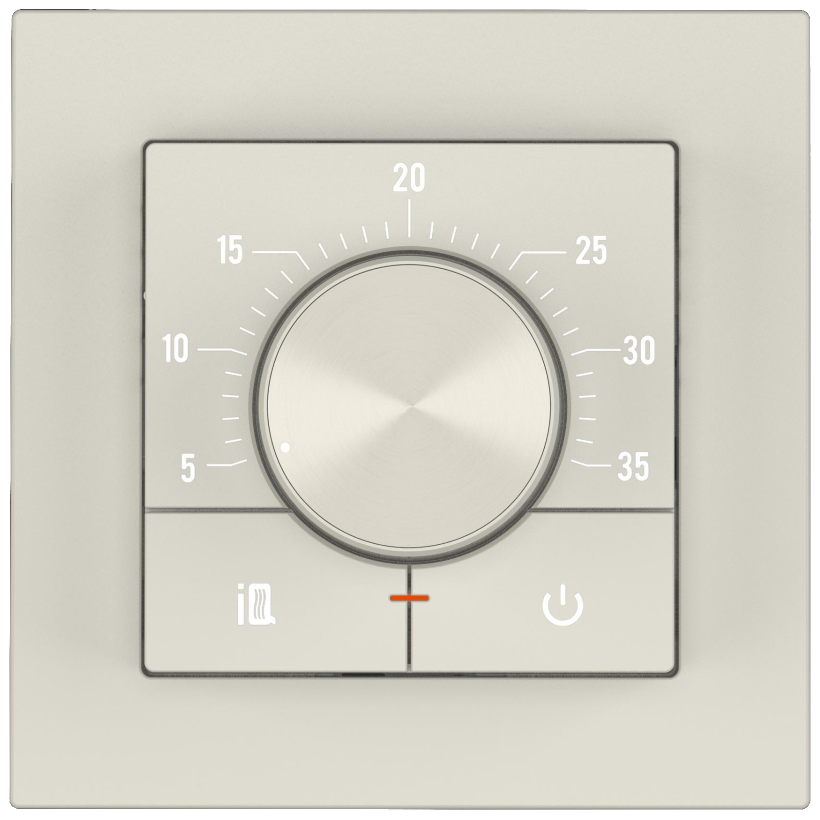 IQ THERMOSTAT Dm с механическим управлением песочный 55х55 мм с рамкой 4560₽