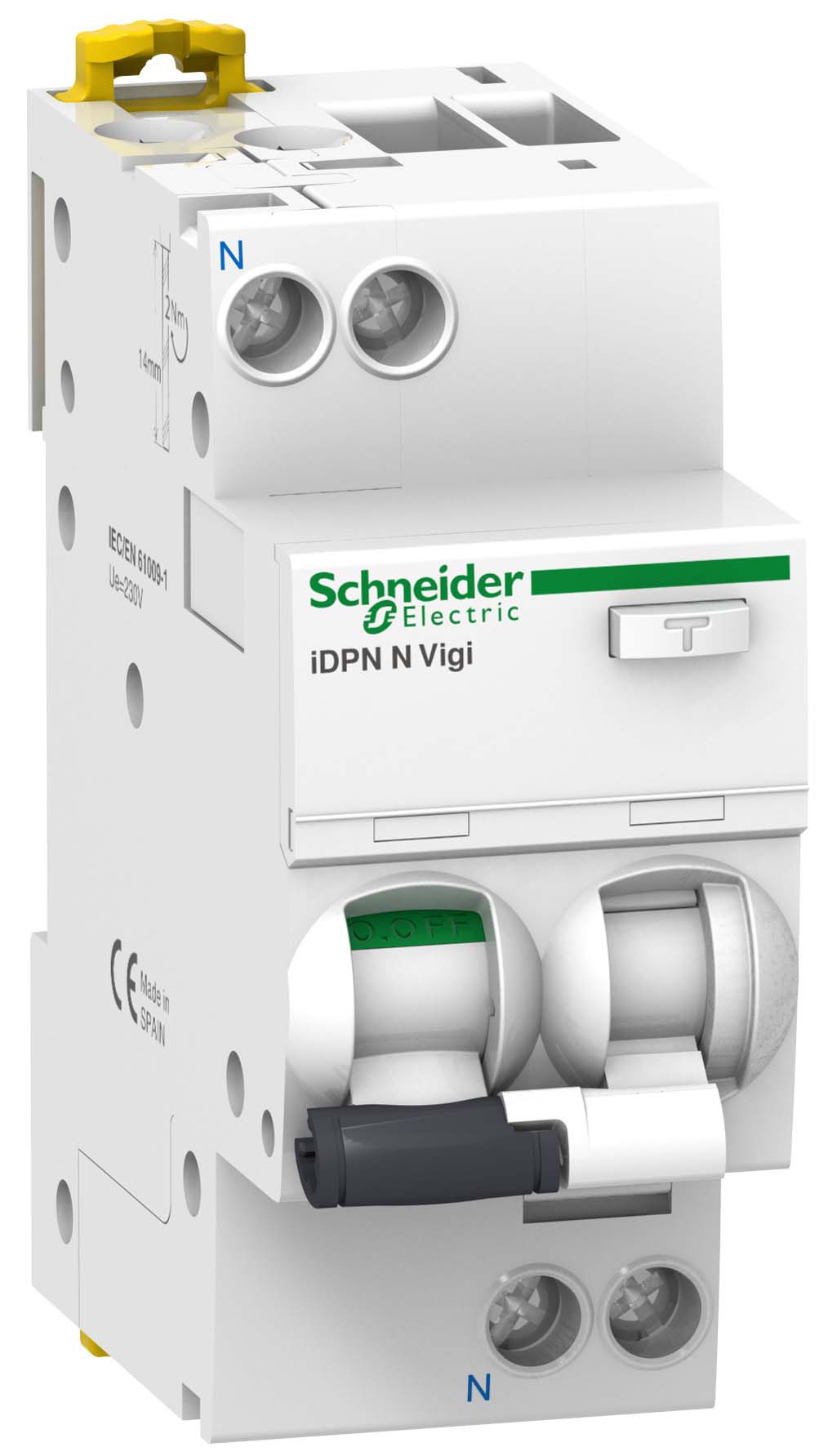 Автоматический выключатель дифференциального тока АВДТ Schneider Electric Acti9 iDPN N Vigi 32A 30mA тип AC кривая отключения C 2 полюса 6kA 15480₽