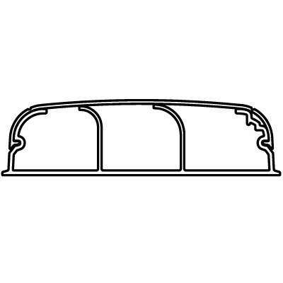 

DKC Кабель-канал плинтусного типа 70х22 мм, трехсекционный, с крышкой, "In-liner Front" – короба и напольные системы