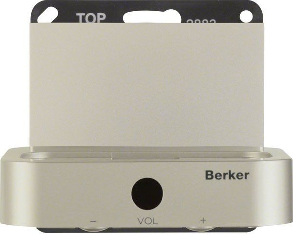 Док-станция для iPod/iPhone, с двумя динамиками Berker K.1; K.5, нержавеющая сталь