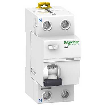 Устройство защитного отключения (УЗО) Schneider Electric Acti9 iID K, 2 полюса, 40A, 30 mA, тип AC, 