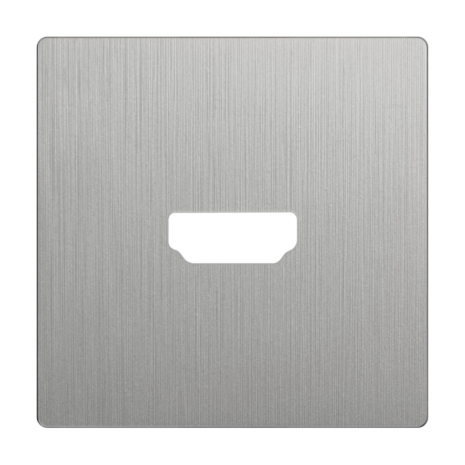 Накладка для розетки HDMI Werkel, серебряный рифленый