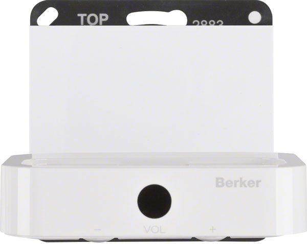 Док-станция для iPod/iPhone, с двумя динамиками Berker K.1; K.5, белый глянцевый