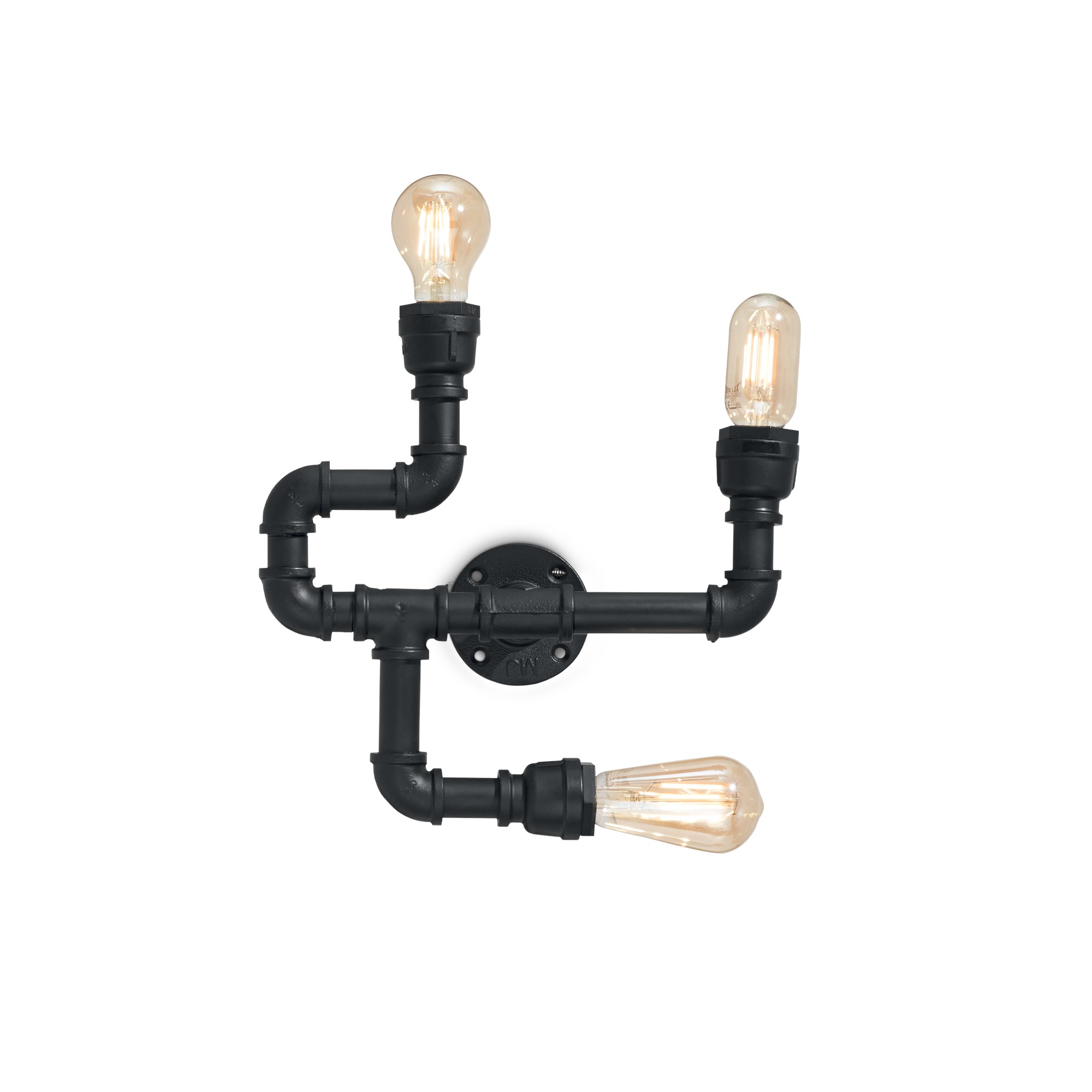 

Ideal Lux PLUMBER AP3 NERO настенный светильник, Plumber