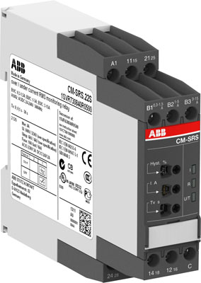 

Abb SST Однофазное реле контроля тока CM-SRS.11S (Imax или Imin) (диапаз. изм. 3- 30мА, 10-100мA, 0